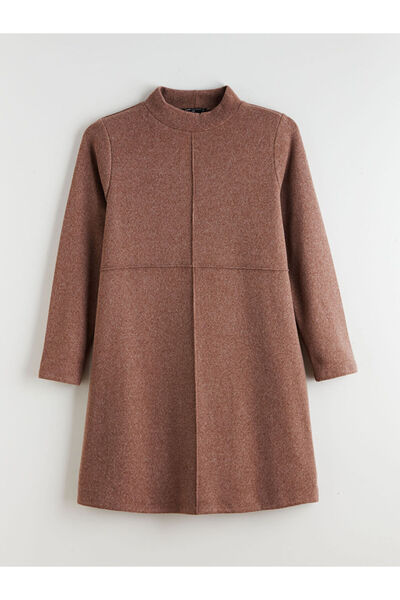 LC Waikiki Büyük Beden Dik Yaka Mini Elbise