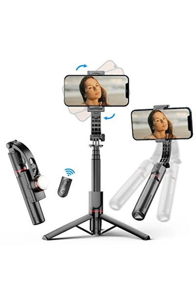 Danex Stick selfie cu trepied și telecomandă, 70 cm, H34, flexibil din silicon, negru intens