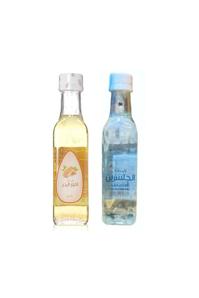 AlKreaishan مجموعة زيت الجسم الجلسرين واللوز المر