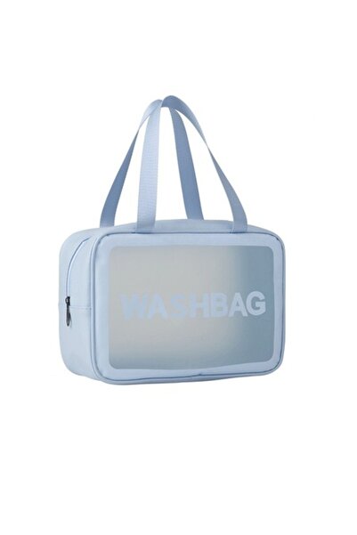 Danex Козметична чанта за пътуване, водоустойчива, полупрозрачна матова, синя