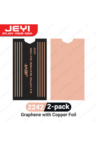 choice2 For 2242 SSD JEYI Graphene 2280/42/30 M.2 SSD Heatsink, Dual-Layer Graphene Heat sink and Copper Foi