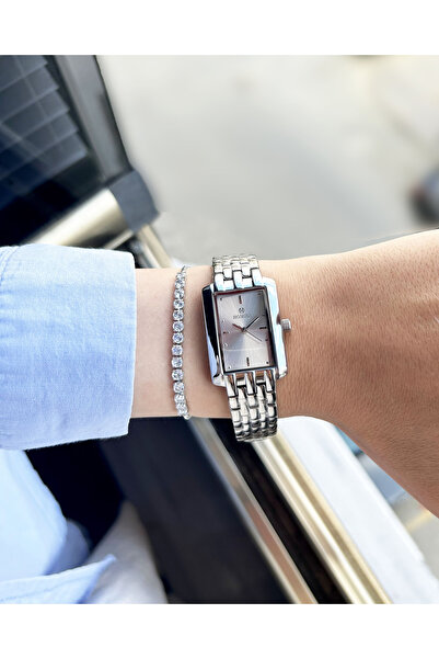 Homies Silver Rectangle Women's Wristwatch