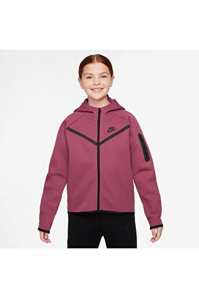 Nike Φούτερ με κουκούλα G Nsw Tch Flc Hd Fz Ls - Pd L Φούτερ με κουκούλα