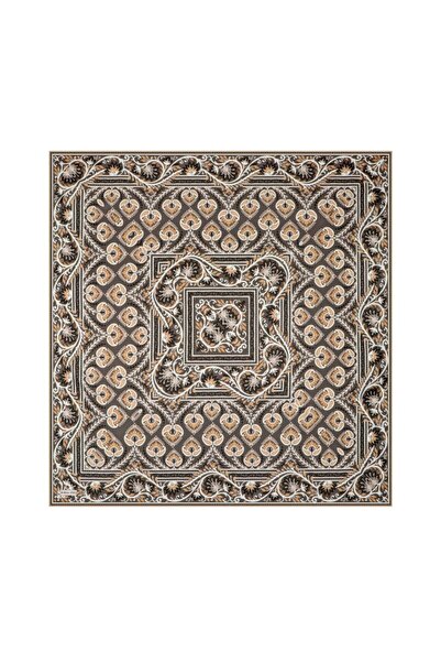 Bursa İpek Μεταξωτό μαντήλι με μοτίβο σκούρου πέτρινου στέμματος