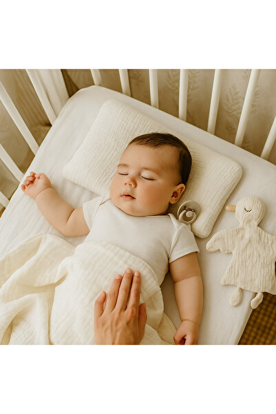 Tasarım HB&Victory Ortopedik Visco Bebek Yastığı 40x26x6 cm Omurga Destekli 1...