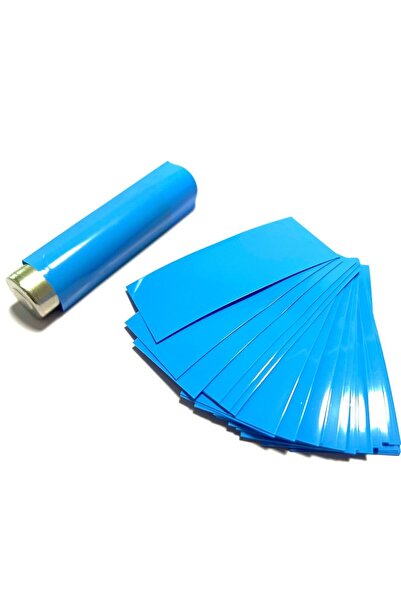 Choice1 100Pcs sky blue 100Pcs Flat PVC Heat Shrink Tubing Battery Wrap For 1...