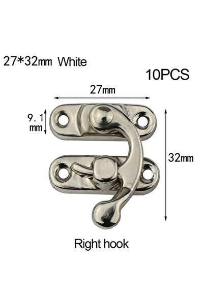 Choice3 silver right 10PCS/bag Vintage Metal Hardware Furniture Wooden Box Le...