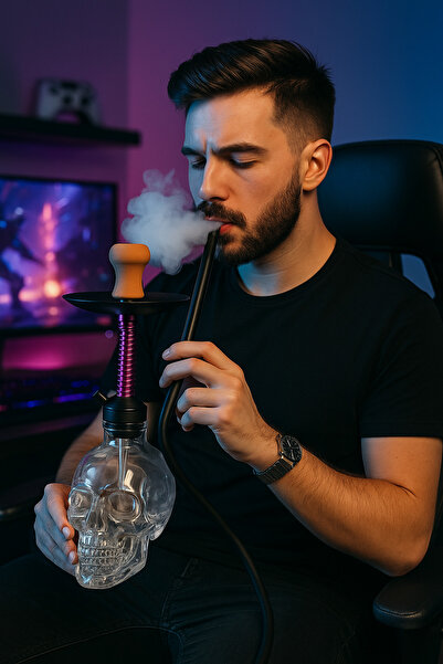modacepte Premium Kuru Kafa Cam Nargile – Özel Tasarım, Şık & Dekoratif Hookah