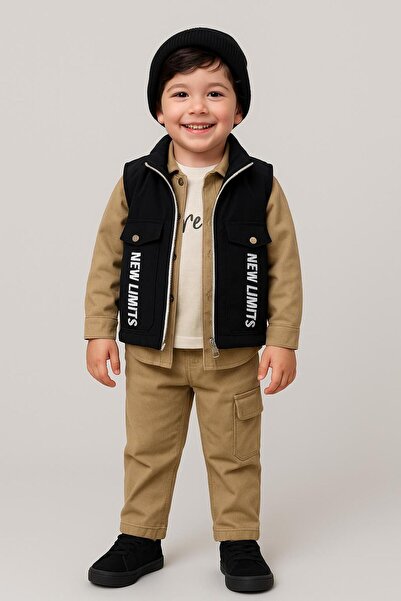 RAPAPA Boy's Vest Top and Bottom Set – 4-Piece Combination – 3615 S