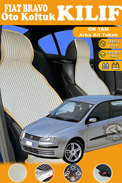 STS Oto Aksesuar غطاء مقعد سيارة فيات برافو متوافق مع سلسلة بريستيج البيج من ...