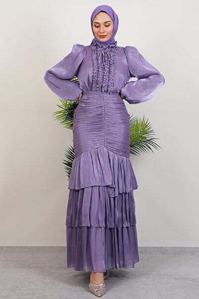 GİYZAMİLA Βραδινό φόρεμα Şaheste Yoryo λιλά