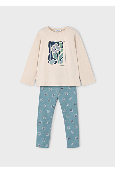 MAYORAL Girl's 2-Piece Set (Ages 4-10) – 100% Cotton Printed Blouse and Patte...