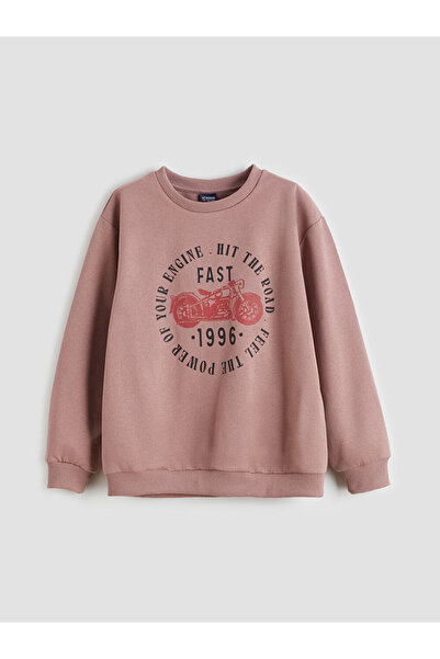 LC Waikiki Lcw Eco Pink Crew Neck Boys' Sweatshirt