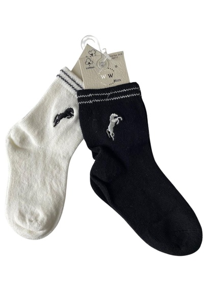 ww waka waka kids store Boys' 2-Piece Cotton Patterned Socks Set Comfortable and Stylish Everyday Socks