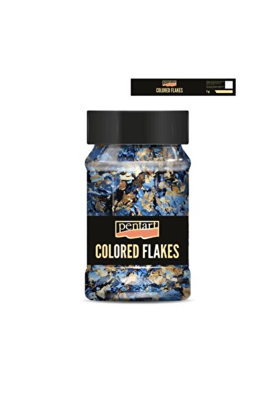 Pentart GALAXY FOIL FLAKES BLUE GOLD 1G