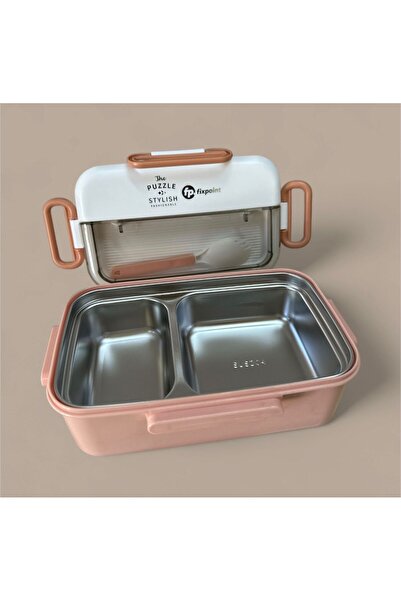 FixPoint Δοχείο αποθήκευσης και μεταφοράς τροφίμων από ανοξείδωτο ατσάλι Χρώμα σε σκόνη 1100 ml P-1840