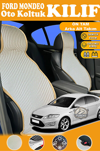 STS Oto Aksesuar غطاء مقعد سيارة فورد مونديو متوافق مع سلسلة بريستيج البيج من...