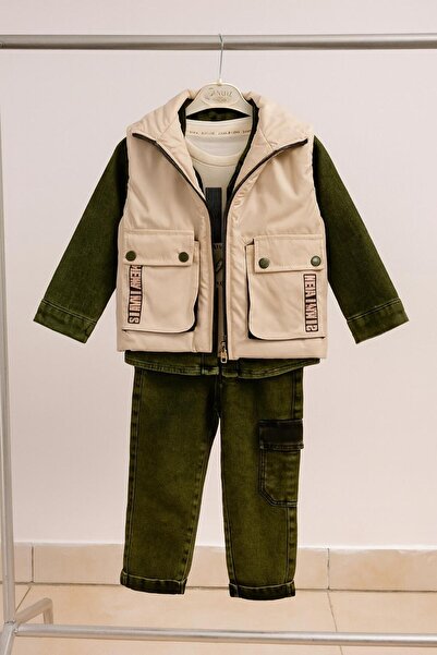 RAPAPA Boy's Vest Top and Bottom Set – 4-Piece Combination – 3615