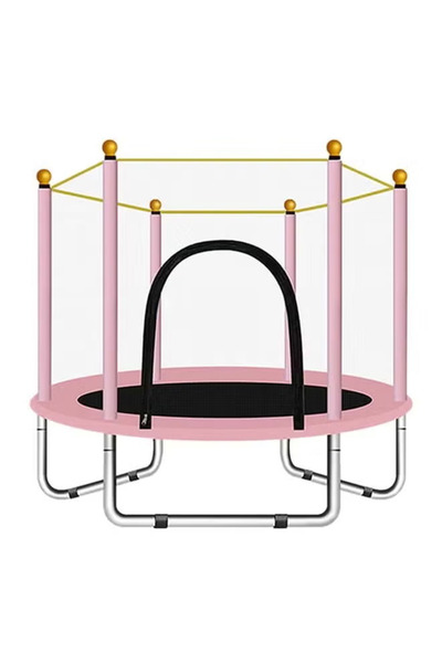 Fitness World نطيطه و ترامبولين مزود بشبكة أمان للأطفال للأماكن الخارجيه و ال...