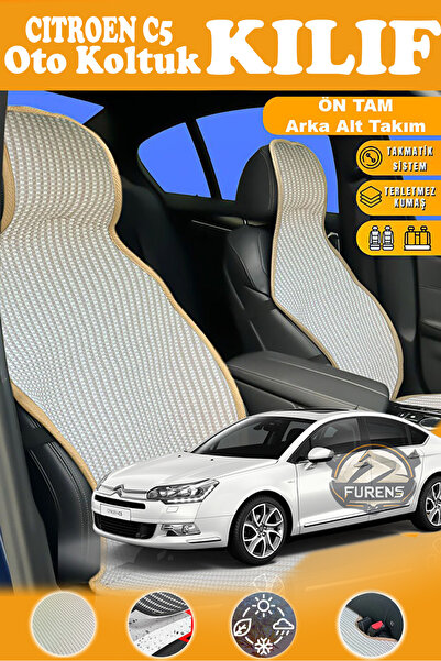 STS Oto Aksesuar غطاء مقعد سيارة من القماش المنسوج متوافق مع سيتروين C5، سلسل...