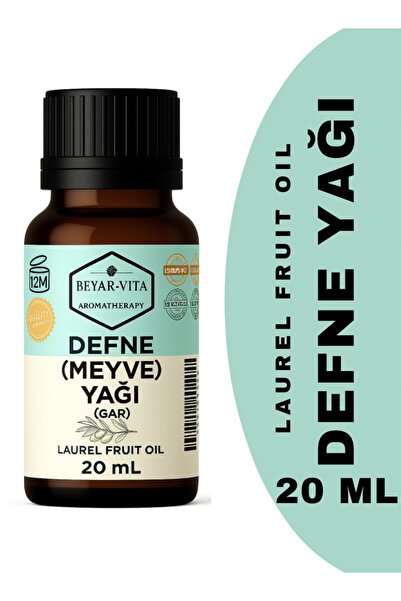 BEYARVİTA Defne Yağı 20 ml – Soğuk Sıkım – Cam Şişe – Katkı İçermeyen