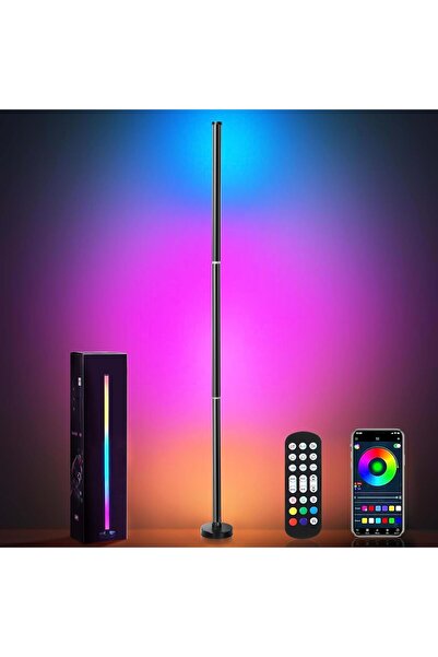 Generic RGB Corner Floor Lamp 48" Smart App & Remote Control LED with Music Sync & DIY Mode