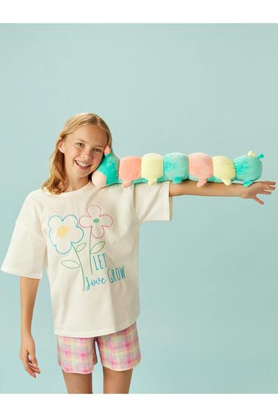 LC Waikiki Crew Neck Floral Girl's Shorts Pajama Set (S5)