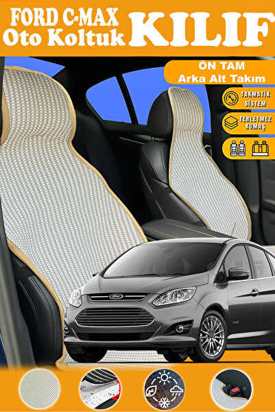 STS Oto Aksesuar غطاء مقعد سيارة فورد سي-ماكس متوافق مع سلسلة بريستيج البيج م...