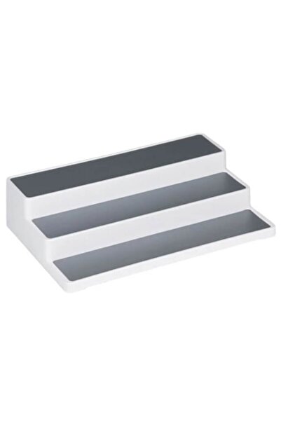 Aneliz Suport pentru condimente cu 3 niveluri, alb gri, plastic