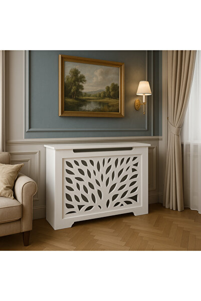 MLC Capac radiator din lemn, alb, 135 x 80 cm, grosime 18 mm