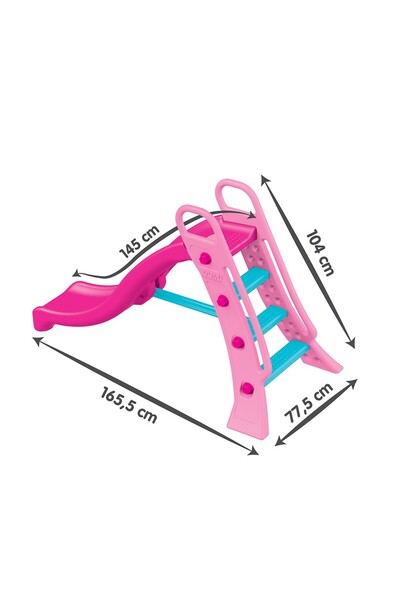 Dolu Nuve Büyük Su Kaydırağı Pembe | 24+ Ay | 77,5×165,5×104 cm | Su Bağlantılı & Standart Kullanım
