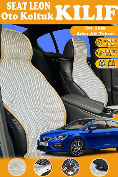 STS Oto Aksesuar غطاء مقعد سيارة متوافق مع سلسلة سيات ليون بيج بريستيج من الق...