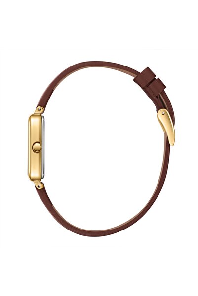 Lee Cooper Lc08208.142 Rectangular Dial Leather Strap Metal Case 3 Atm Water Resistant Brown Re