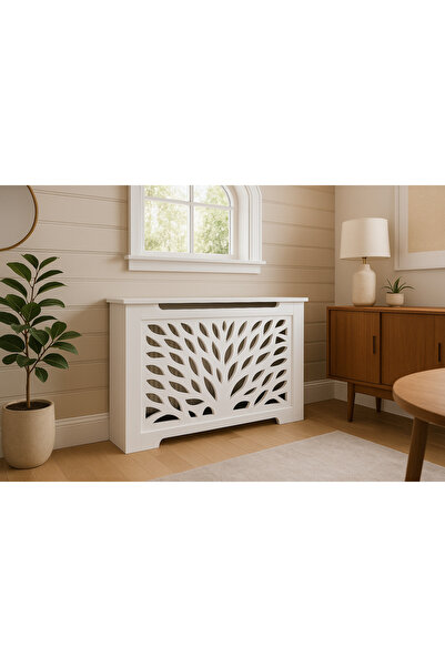 MLC Capac radiator din lemn, alb, 135 x 80 cm, grosime 18 mm