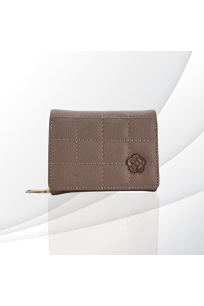 Red Butterfly Women’s Floral Accent Grid Pattern Wallet