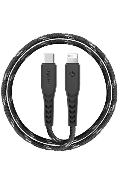 Energea C94 NyloFlex 1.5M 100W Type-C la Lightning PD Hızlı Şarj Kablo - Siyah
