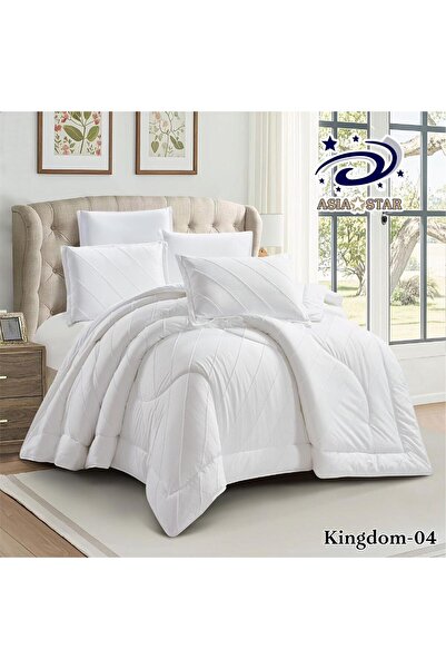 Asia لحاف ساده منقش فخم 6قطع