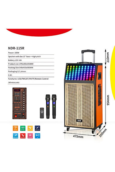 joyplus NDR - 115R 15 İNÇ 100 W OUTPUT POWER PARTİ ORGANİZASYON DÜĞÜN ETKİNLİ...