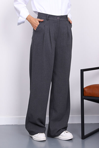 İmajButik Smoked Palazzo Wide Leg Trousers