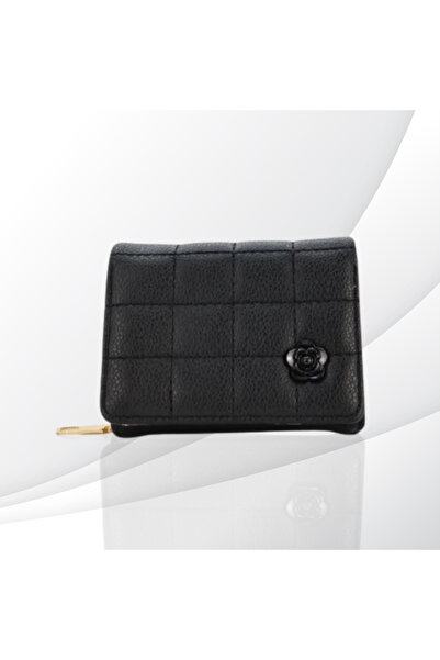 Red Butterfly Women’s Floral Accent Grid Pattern Wallet