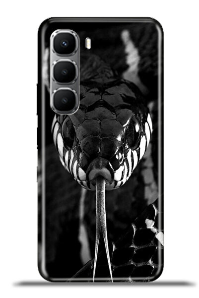 cupcase iNfinix Hot 60 Uyumlu Kılıf Esnek Silikon Kamera Koruma 4k Desenli - Mamba Yilan