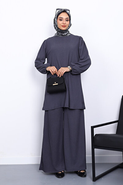 İmajButik Smoked Bürümcük Tunic Trouser Set