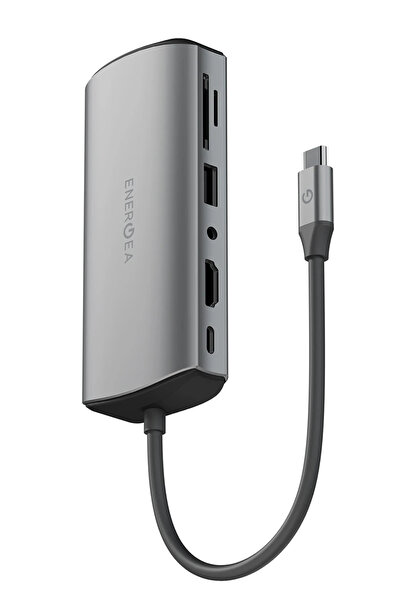 Energea AluHub Max 100W Type-C PD Şarj Destekli 11in1 4K Hub Dönüştürücü - Ko...