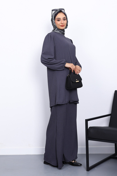 İmajButik Smoked Bürümcük Tunic Trouser Set