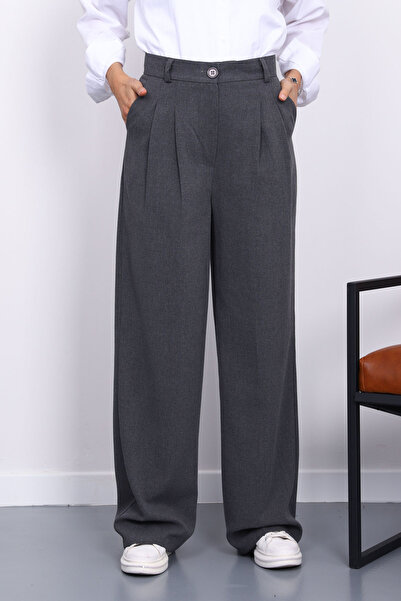İmajButik Smoked Palazzo Wide Leg Trousers