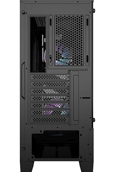 MSI MAG Forge 100R USB 3.2 Mid Tower PC Gaming Case with RGB Fan and 4mm Tempered Glass - Black