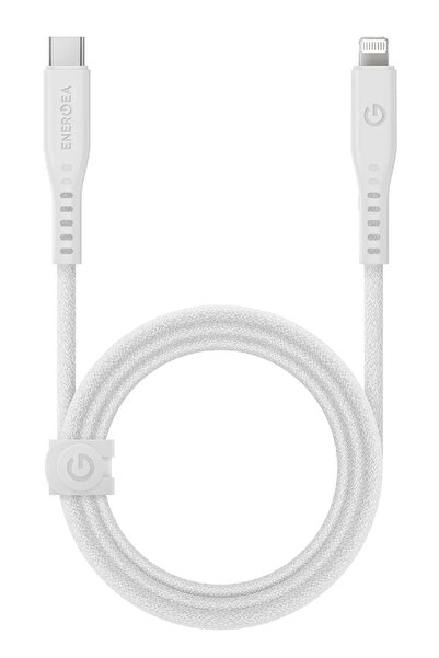 Energea Flux 1.5M 60W Type-C la Lightning PD Hızlı Şarj Kablo - Beyaz