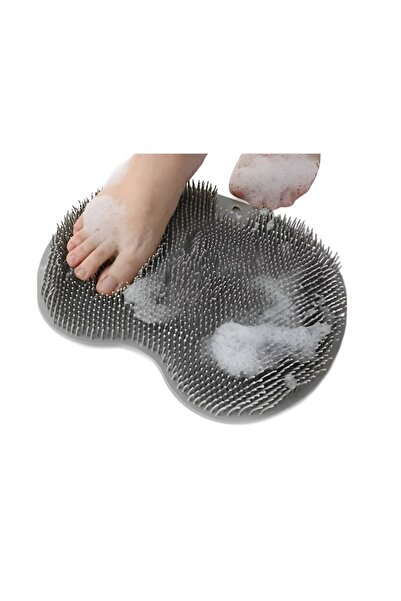 NEO ™ Bath® Silicon Mat for Shower, Massage for Feet and Cleaning, 30 x 30 cm, Grey