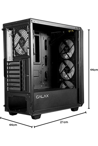 GALAX Revolution - 01 Mid Tower Gaming Case with 4 ARGB Fans (Black)