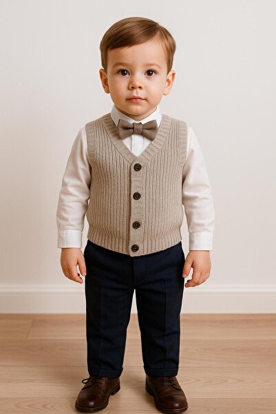 meriç bebe - bütün çocuklar melektir. mrc Πλεκτό γιλέκο για αγόρια Σελανίκη – Ελαστικό και κομψό – 0-5 ετών